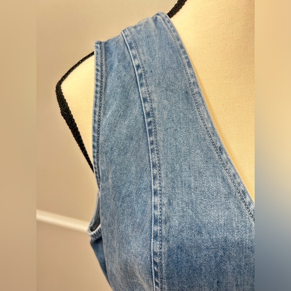 BBJ Los Angeles Denim Vest Waistcoat Blue Jean Large - Picture 4 of 6